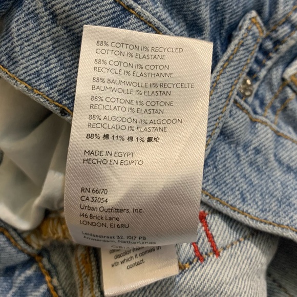 BDG Urban Outfitters Distressed High Rise Button Fly Slim Straight Denim Jeans - Picture 4 of 6